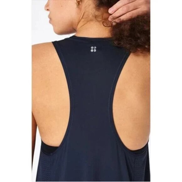 💕SWEATY BETTY💕 Ace Racerback Midi Dress ~ Navy Blue Large L NWT - Picture 5 of 16